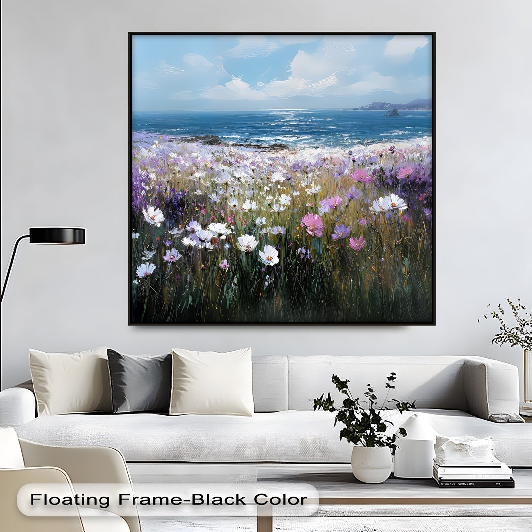 Coastal Bloom – Seaside Wildflower Canvas Print