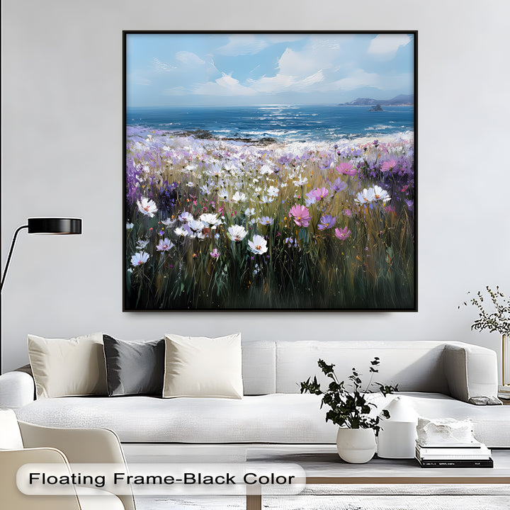 Coastal Bloom – Seaside Wildflower Canvas Print