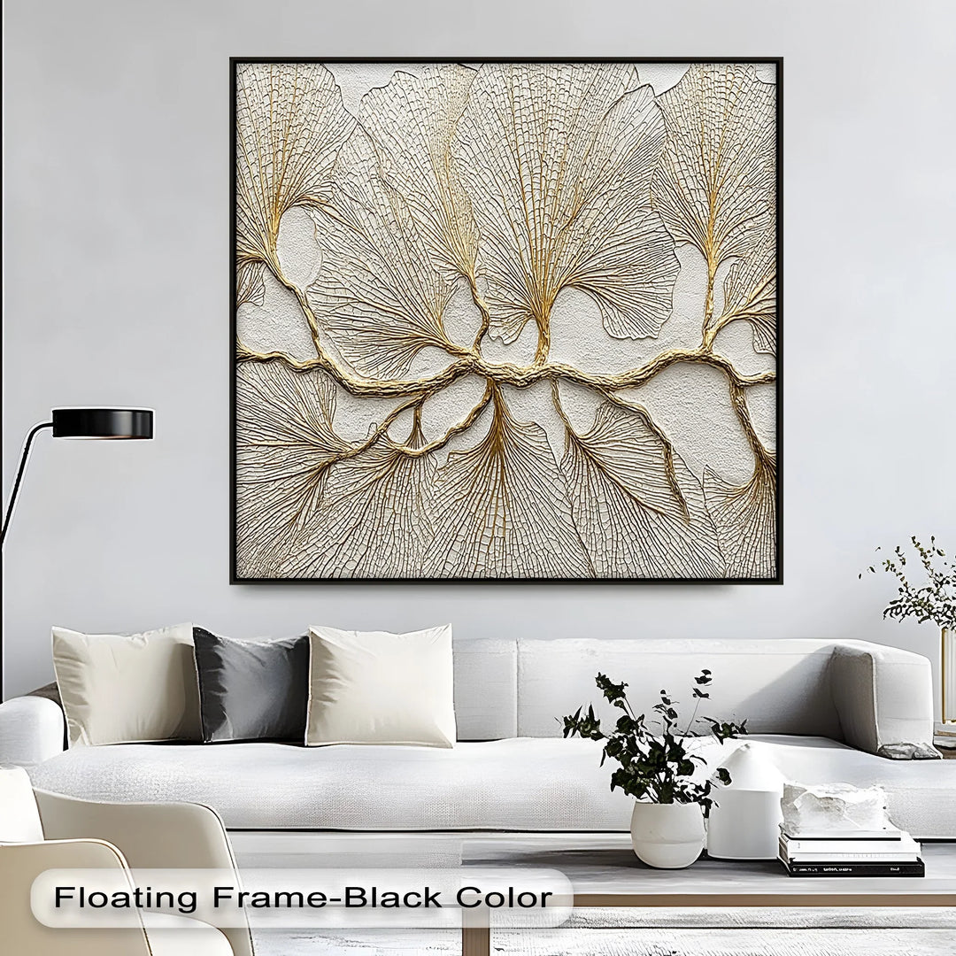 Golden Ginkgo Fan Leaves – Canvas Print - MyPhotoStation