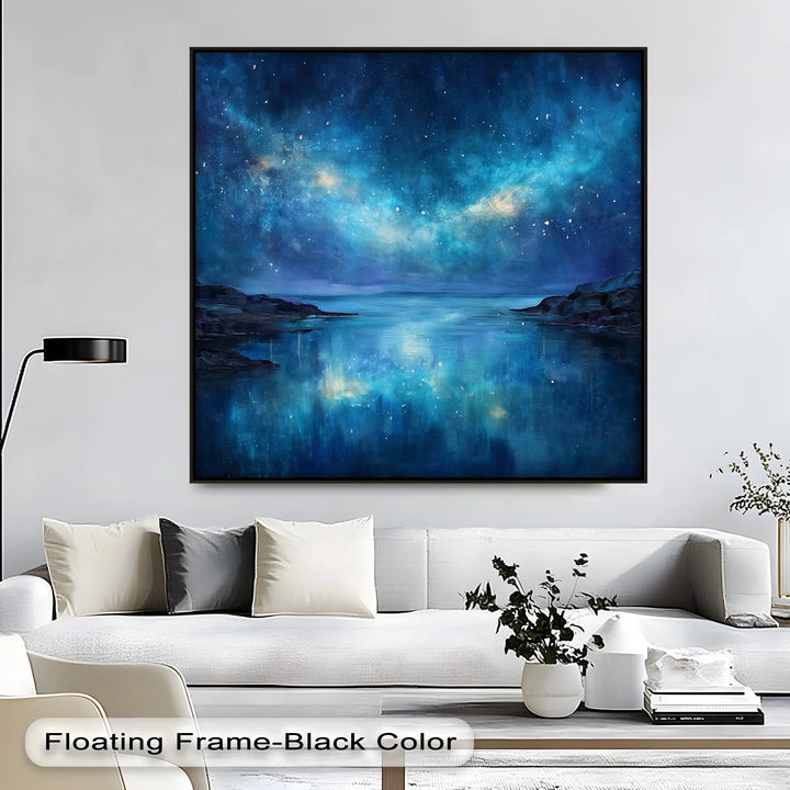 Celestial Coastline – Dreamy Galaxy Sky Reflection Canvas Print - MyPhotoStation