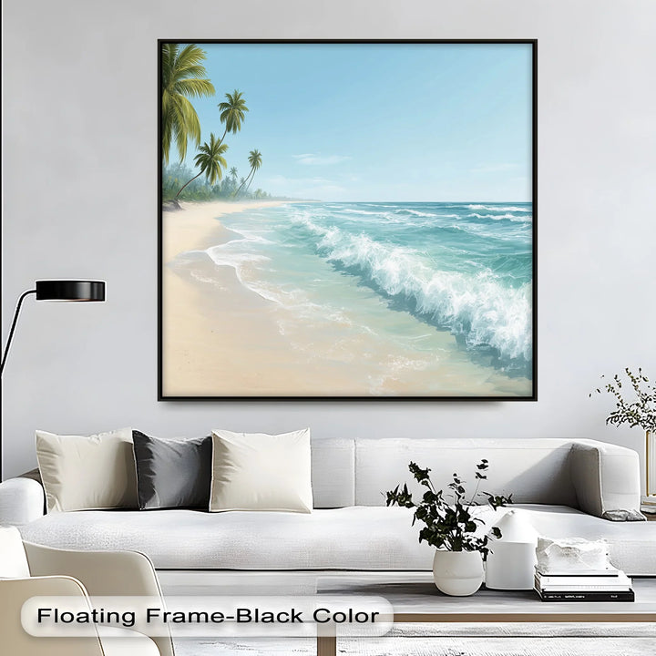 Tropical Calm – Palm Beach Ocean Horizon Canvas Print - MyPhotoStation