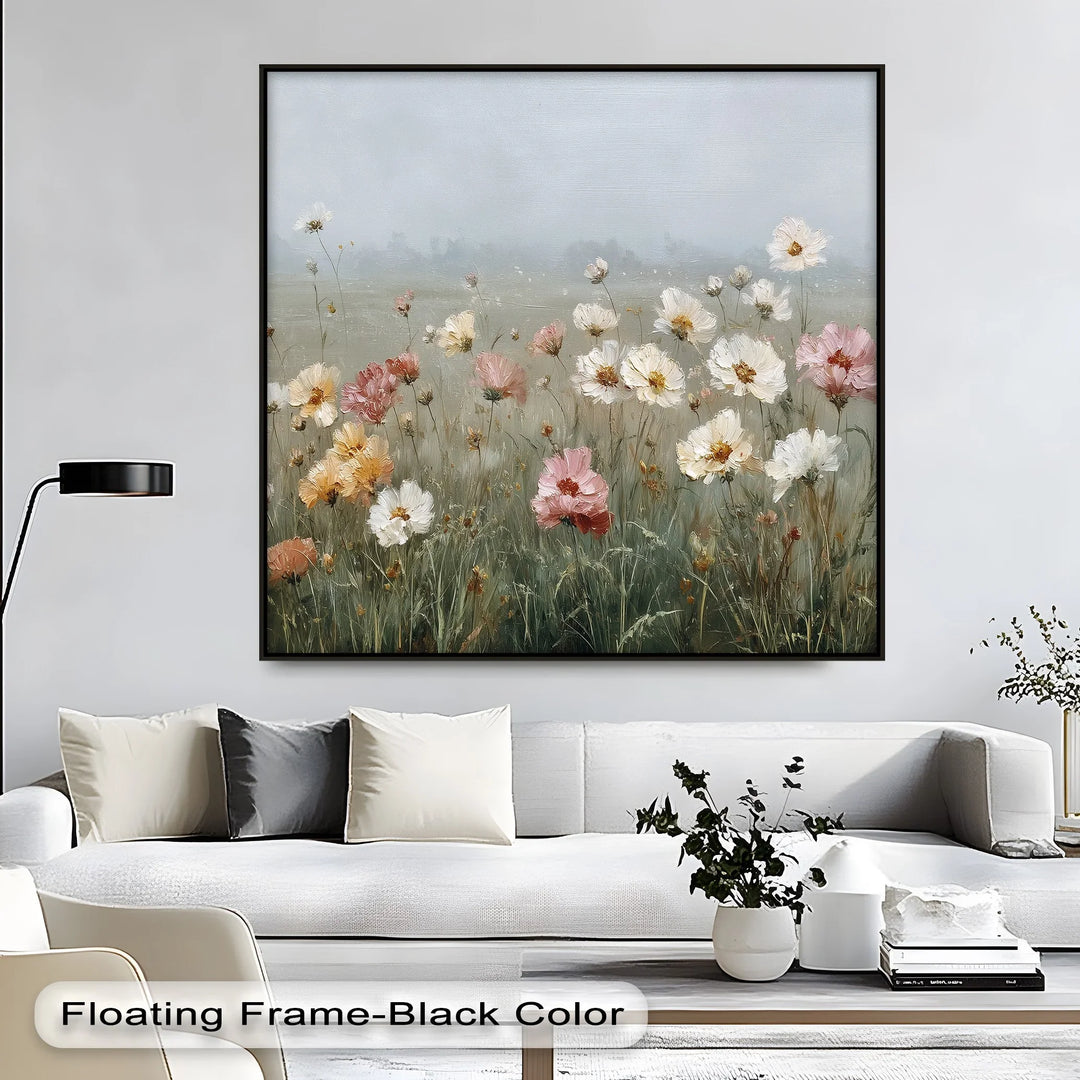 Whispers of Spring – Soft Meadow Floral Canvas Print - MyPhotoStation