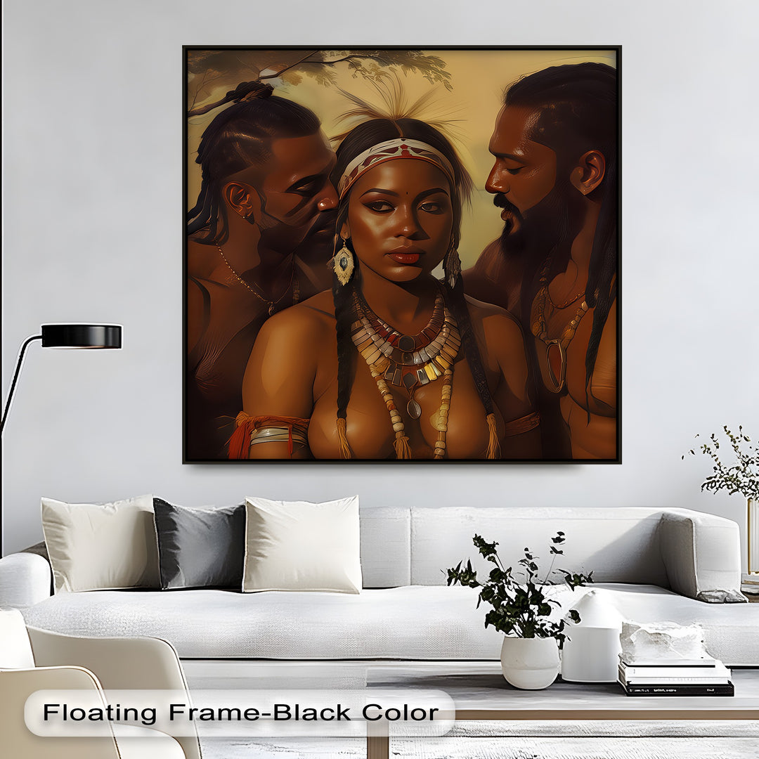 Tribal Seduction – Erotic Tribal Themed Canvas Wall Art | Framed Art