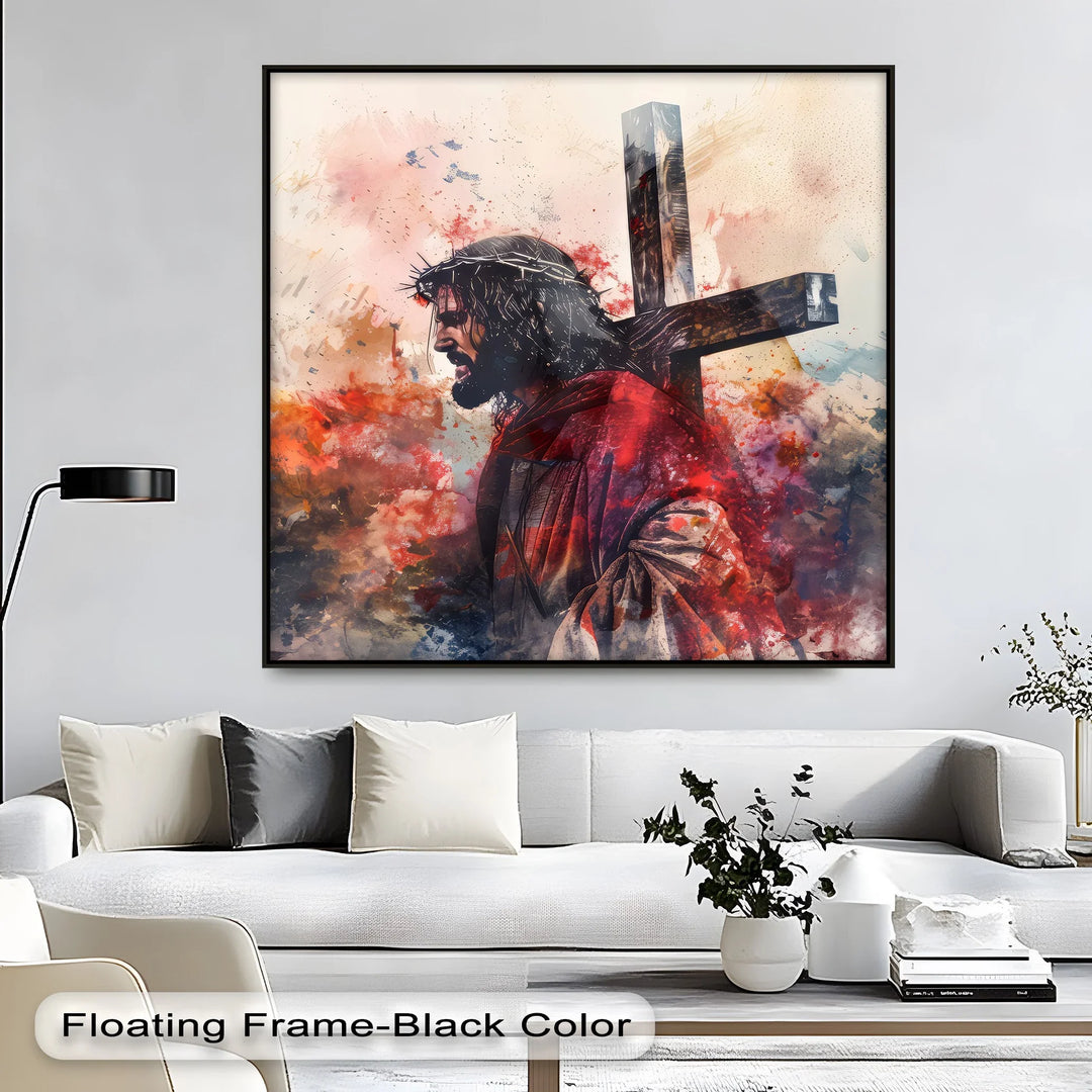 Crown of Thorns – Jesus Carrying the Cross Canvas Print