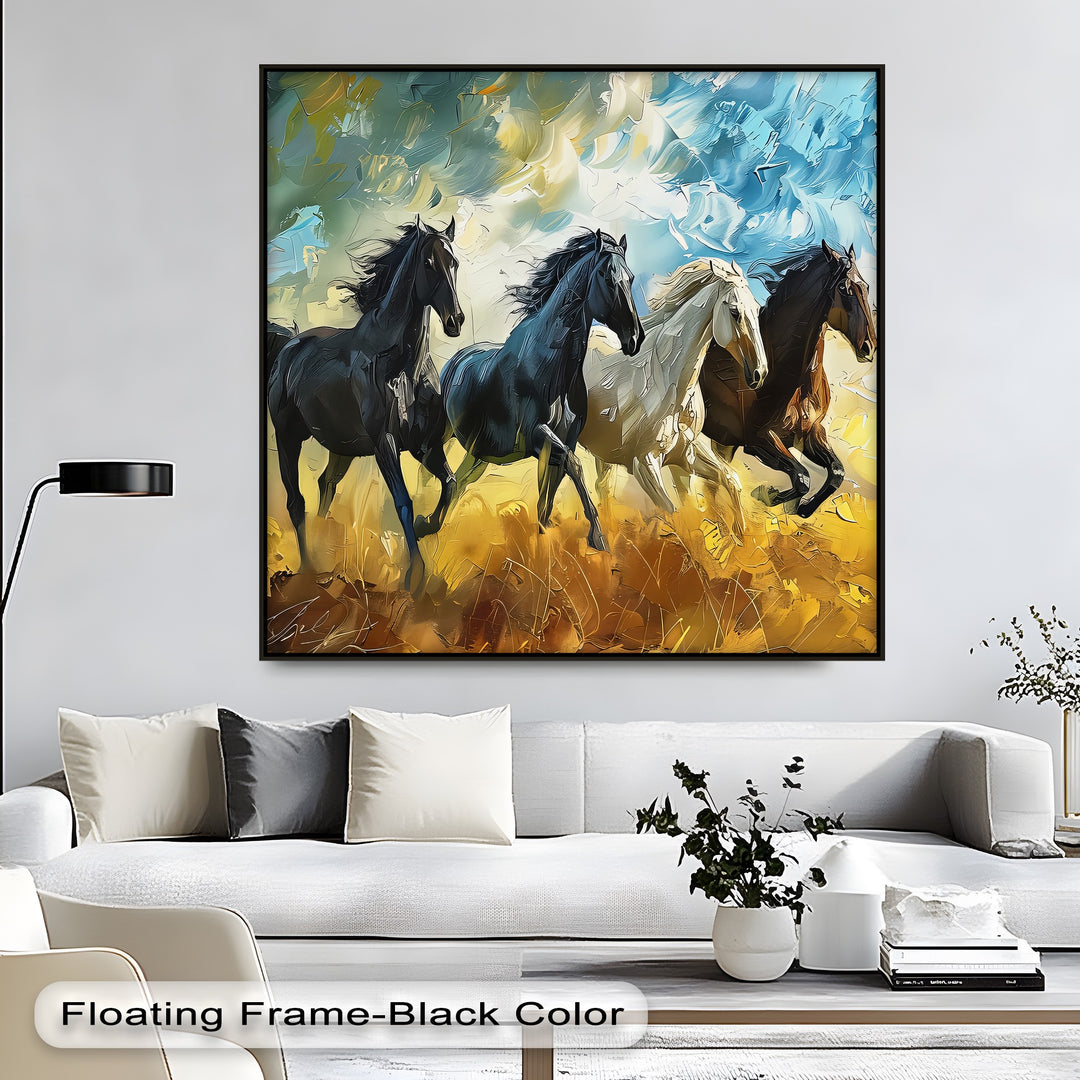 Elemental Gallop – Wild Horses in Motion Canvas Print