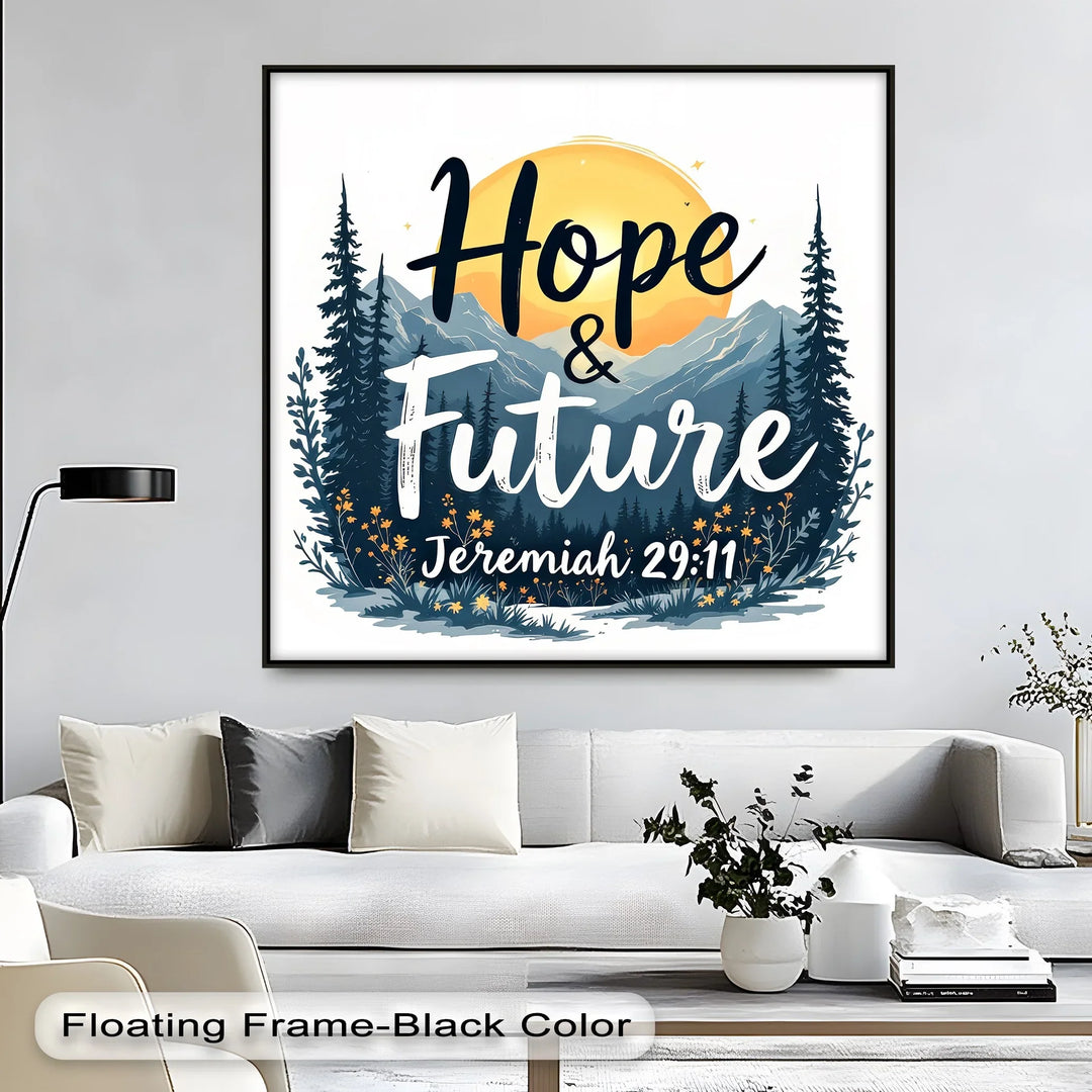 Hope & Future – Jeremiah 29:11 Bible Verse Canvas Print