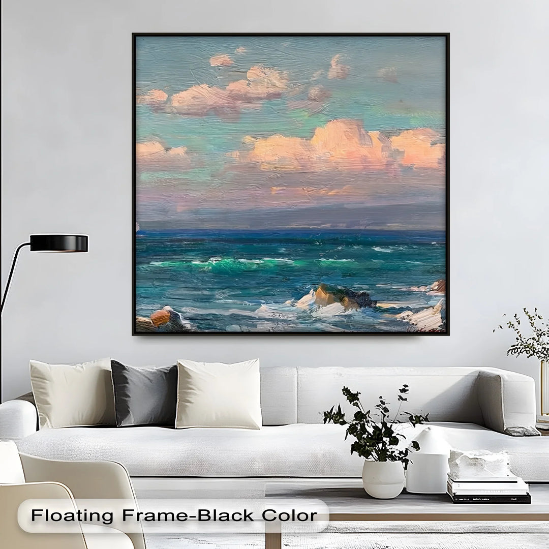 Twilight over the Sea – Romantic Coastal Canvas Print - MyPhotoStation
