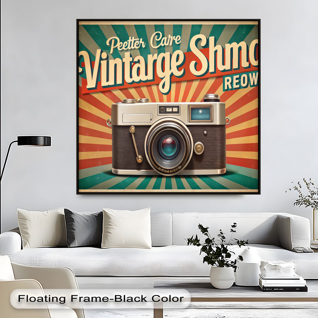 Snapshot Flashback – Retro Camera Burst Canvas Print