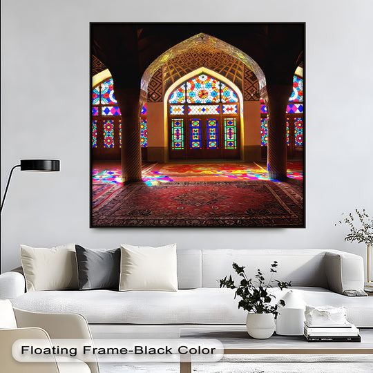Dominant red hues define this canvas print, enhancing the Persian Night Rider scene with a rich, warm palette, making it one of the best canvas prints for any decor.