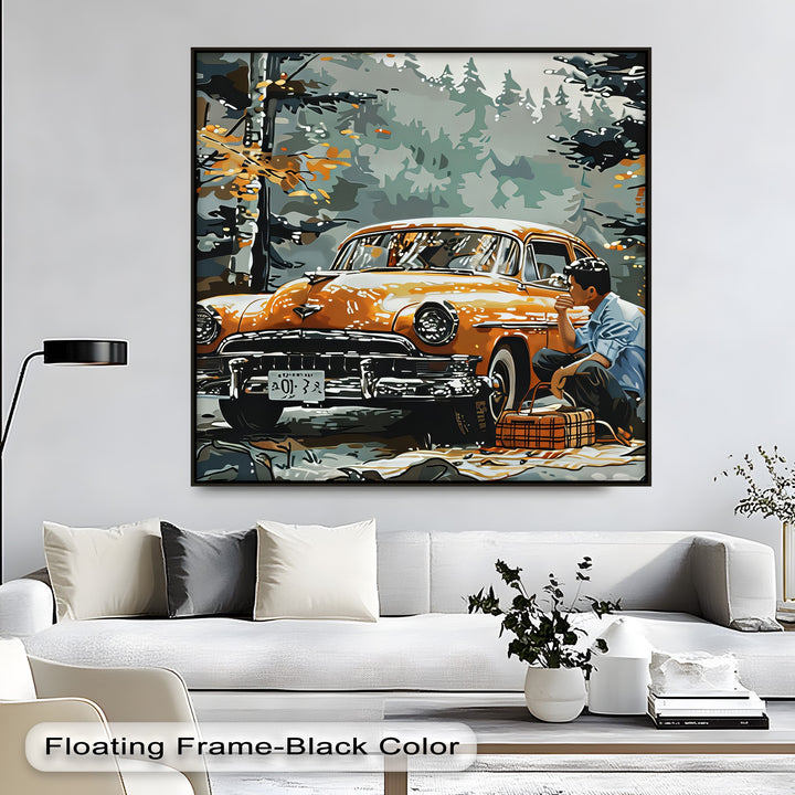 Autumn Reflections – Car Canvas Print