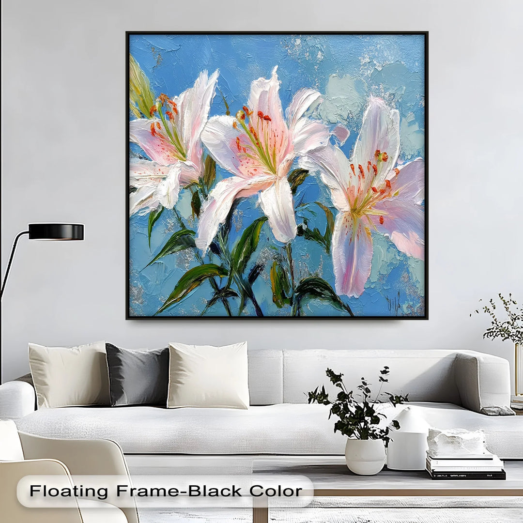 Blooming Stargazer Lilies – Pink and White Floral Canvas Print - MyPhotoStation