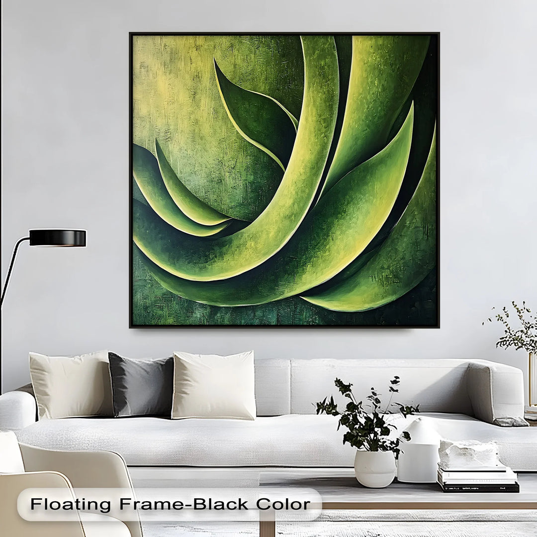 Verdant Motion – Abstract Green Botanical Canvas Print - MyPhotoStation