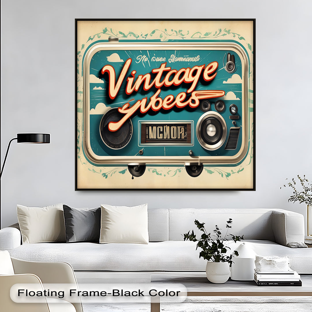 Vintage Vibes – Retro Camera Canvas Print