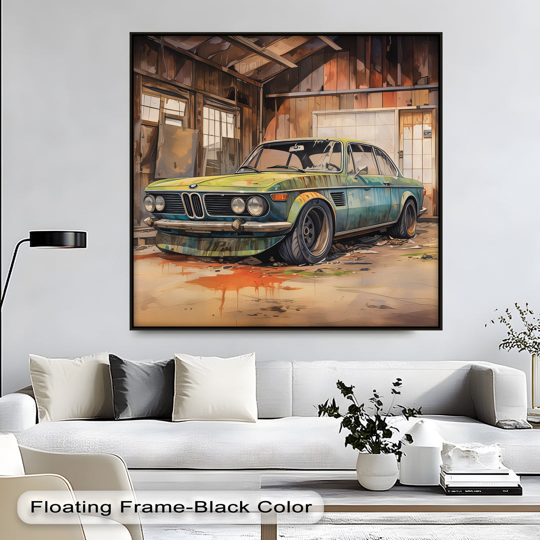 Abandoned BMW Classic – Car Canvas Print