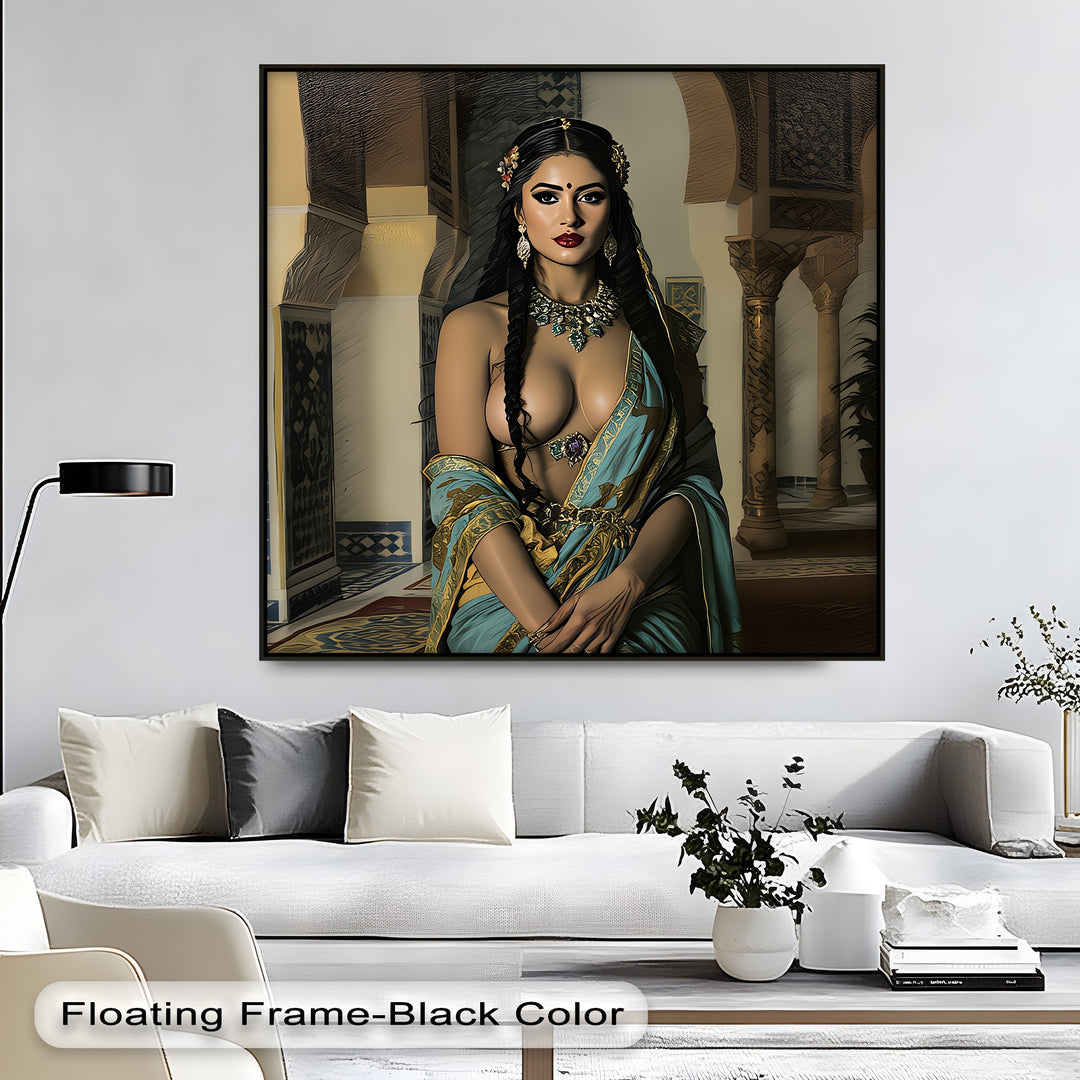 Sapphire Sultaness – Exotic Erotic Canvas Wall Art | Naked Canvas Prints