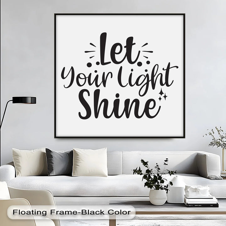 Motivational black and white typography for bright spaces

