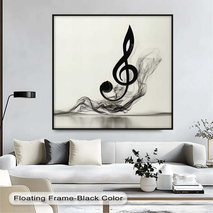 Melodic Smoke Treble Clef – Minimalist Music Canvas Prints - MyPhotoStation
