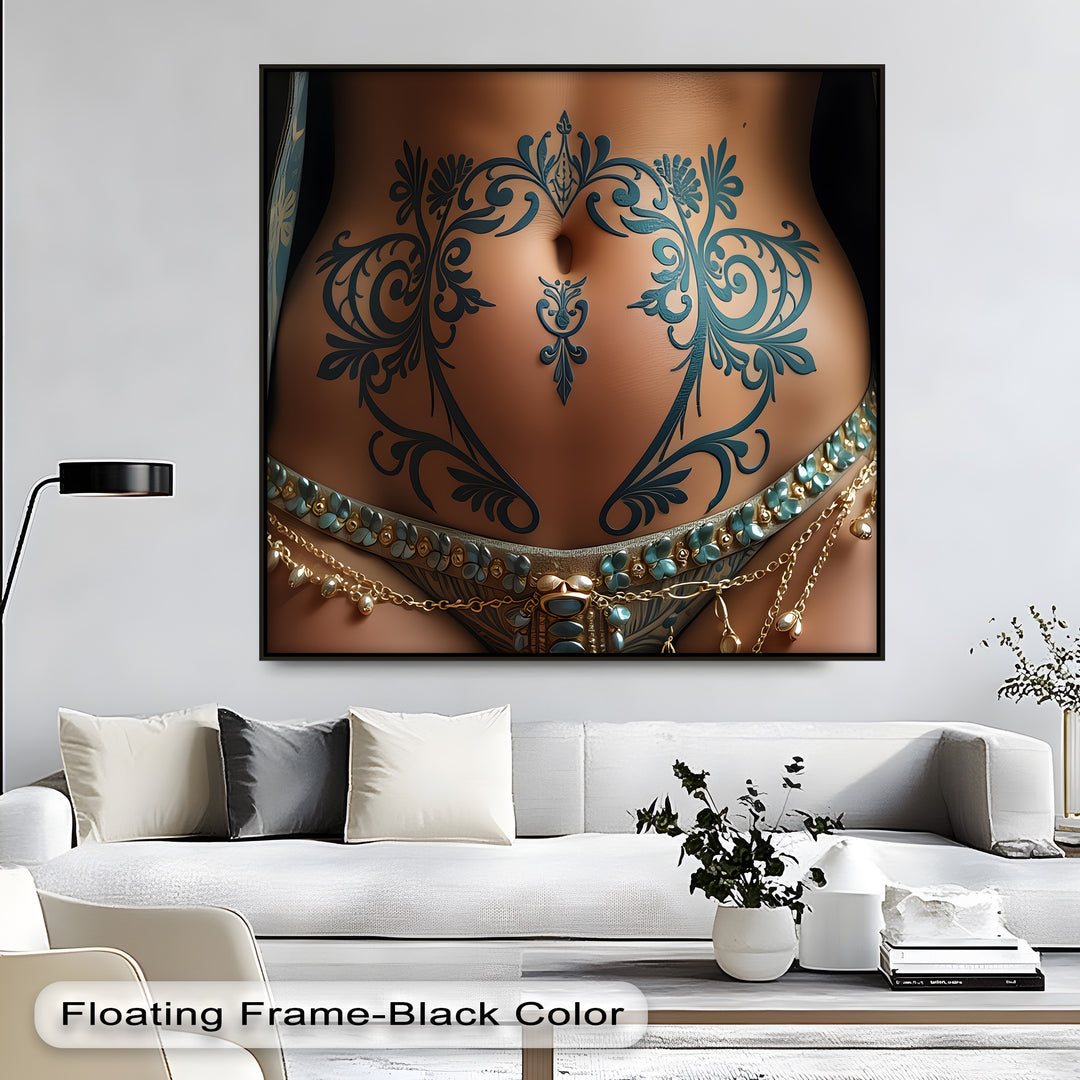 Ornate Desire – Erotic Tattoo Canvas Wall Art | Naked Art