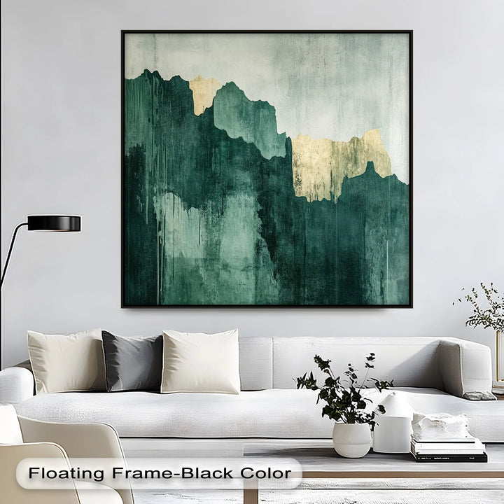 Golden Ridge Mist – Abstract Mountain Landscape Canvas Print - MyPhotoStation