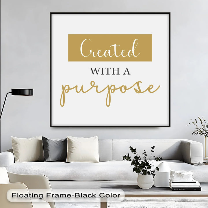 Created with a Purpose – Inspirational Canvas Print - MyPhotoStation