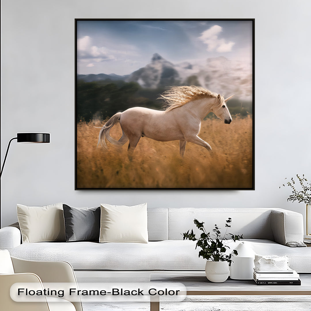 Regal Gaze – Chestnut Horse with Intense Stare Canvas Print