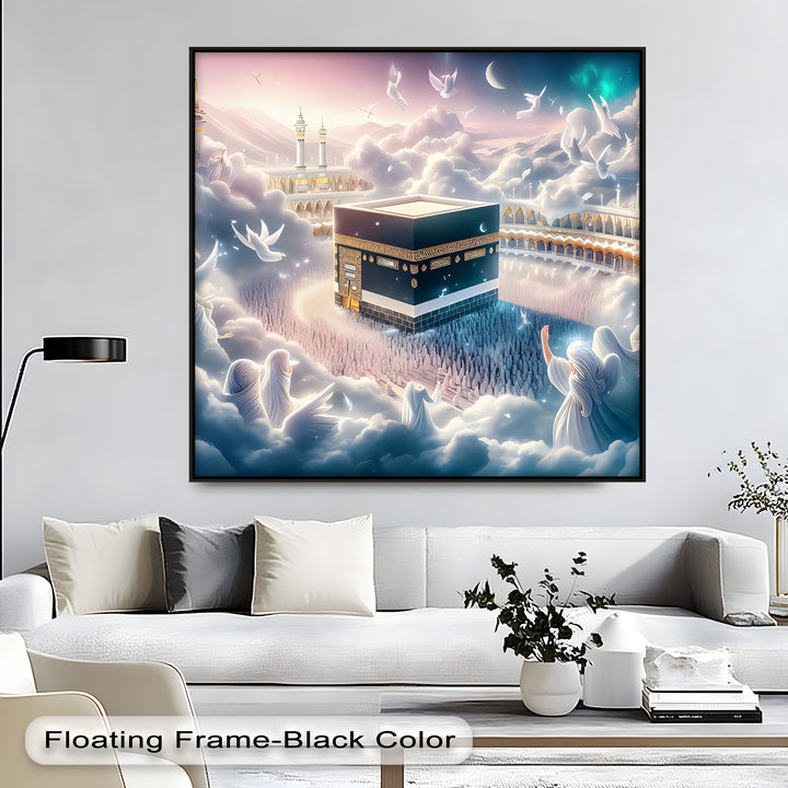 Kaaba in the Clouds – Spiritual Islamic Wall Art