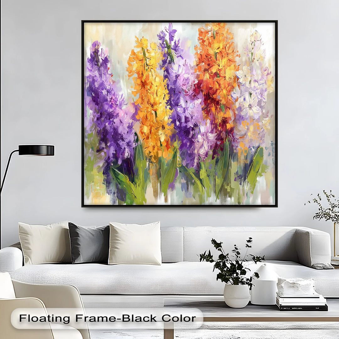 Spring Chorus – Vibrant Hyacinth Flower Bouquet Canvas Print - MyPhotoStation