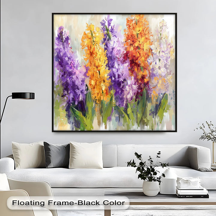 Spring Chorus – Vibrant Hyacinth Flower Bouquet Canvas Print - MyPhotoStation