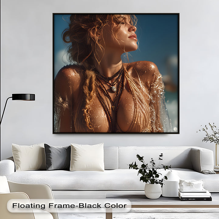 Sensual Seaside Beauty - Erotic Canvas Wall Art | Nude Art
