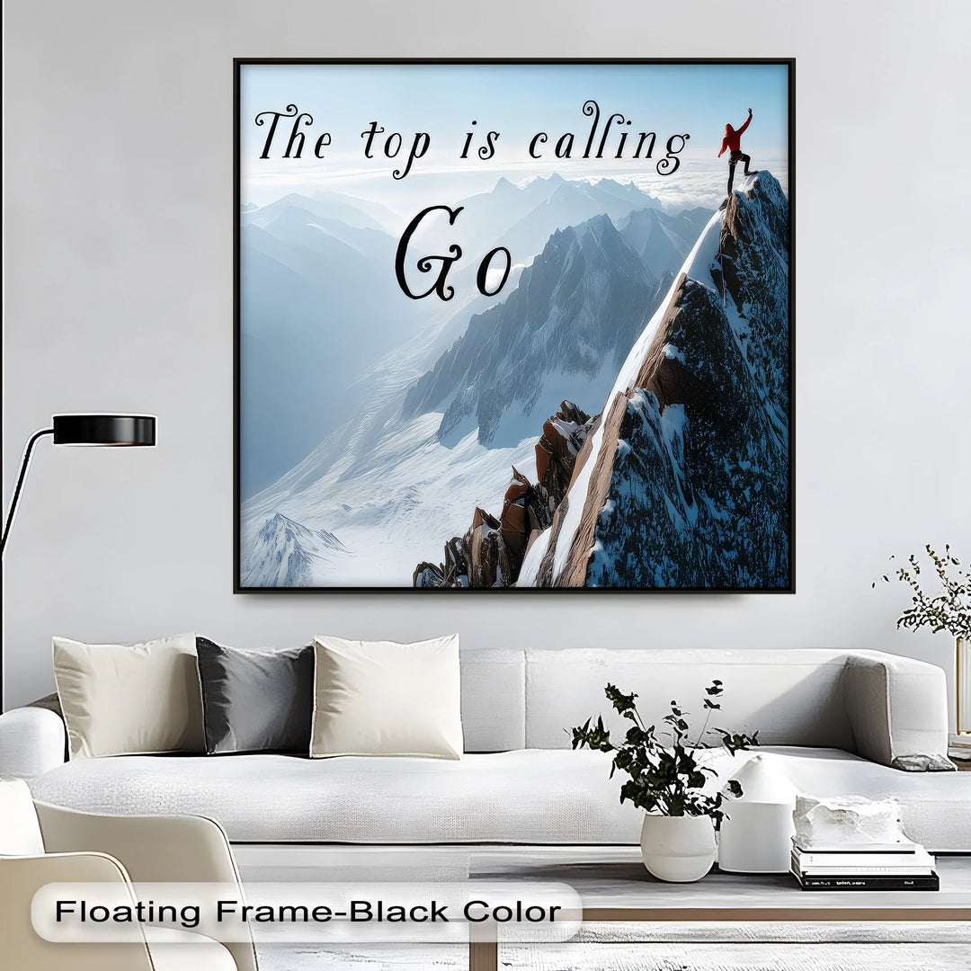 Answer the Call – Mountain Peak Motivational Canvas Print