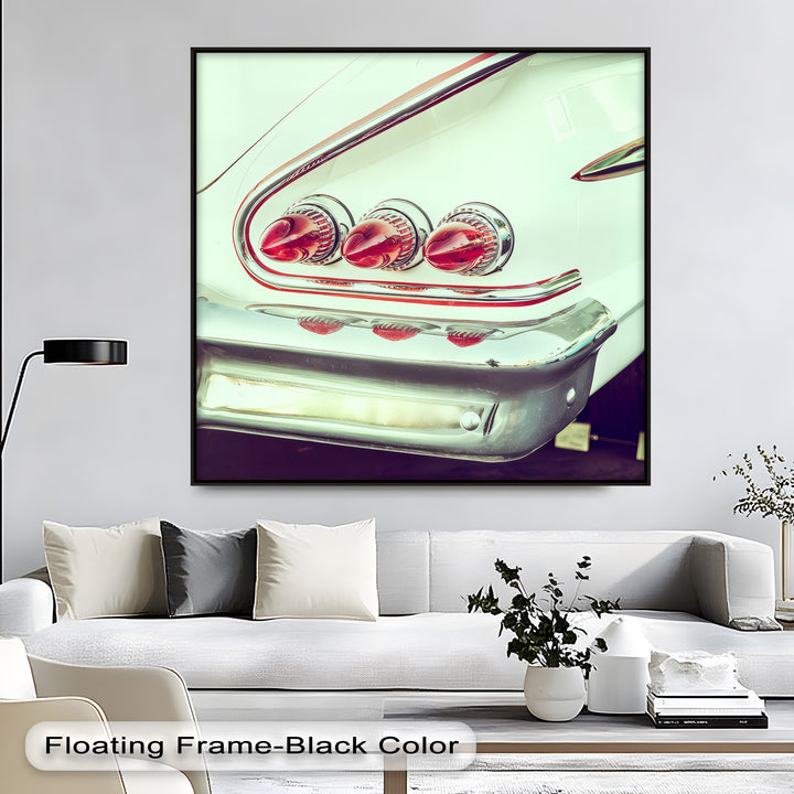 Tail Light Royalty – Classic Chrome Fins Canvas Print