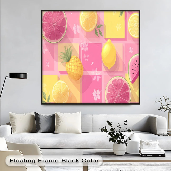 Tropical Fruit Vibes – Colorful Pineapple & Citrus Canvas Print - MyPhotoStation