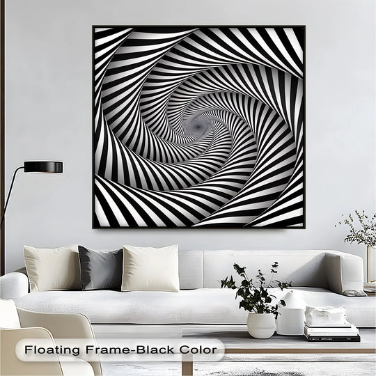 Twisting Vortex Illusion in Black & White – Canvas Print - MyPhotoStation