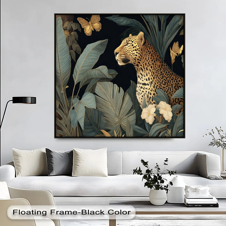 Golden Leopard in Lush Jungle – Canvas Print - MyPhotoStation