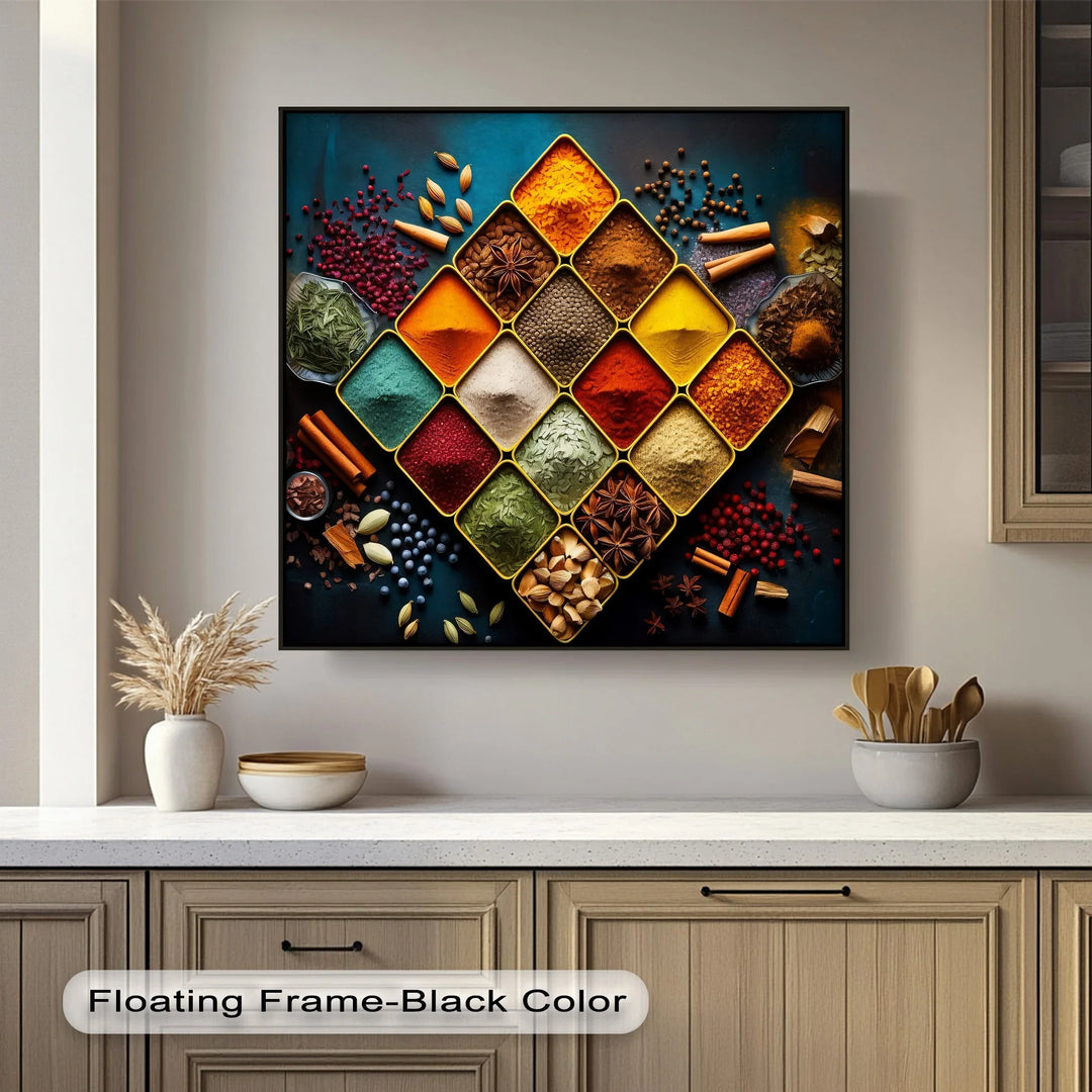 Colorful Spice Grid – Kitchen Canvas Prints - MyPhotoStation