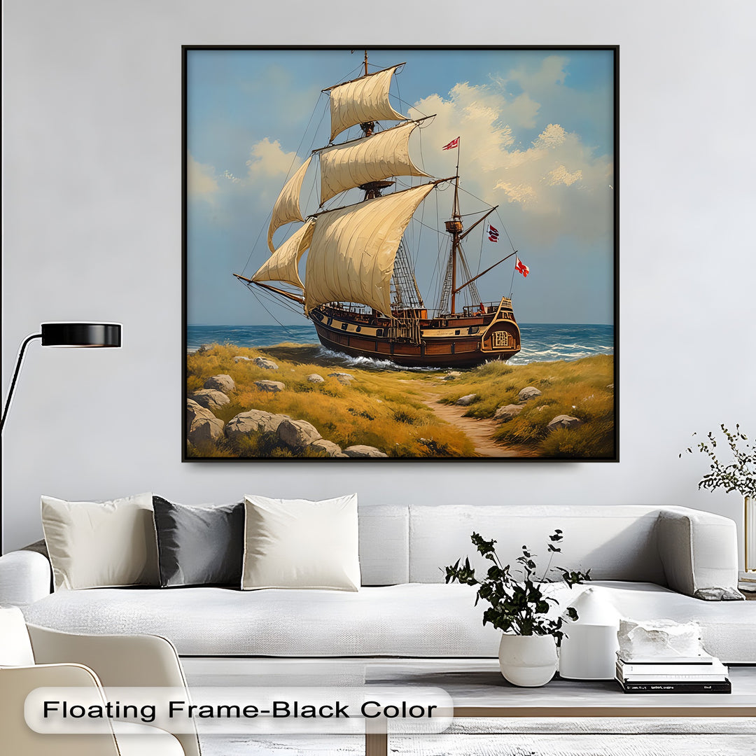 Ocean Explorer – Tall Ship Sailing Canvas Wall Art | Framed Artwork