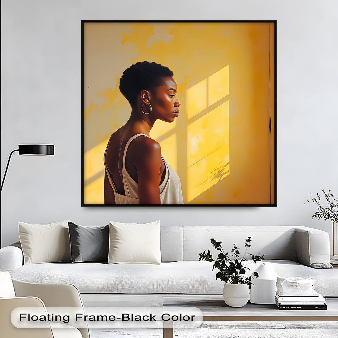 Golden Solitude – Erotic Canvas Wall Art | Abstract Art