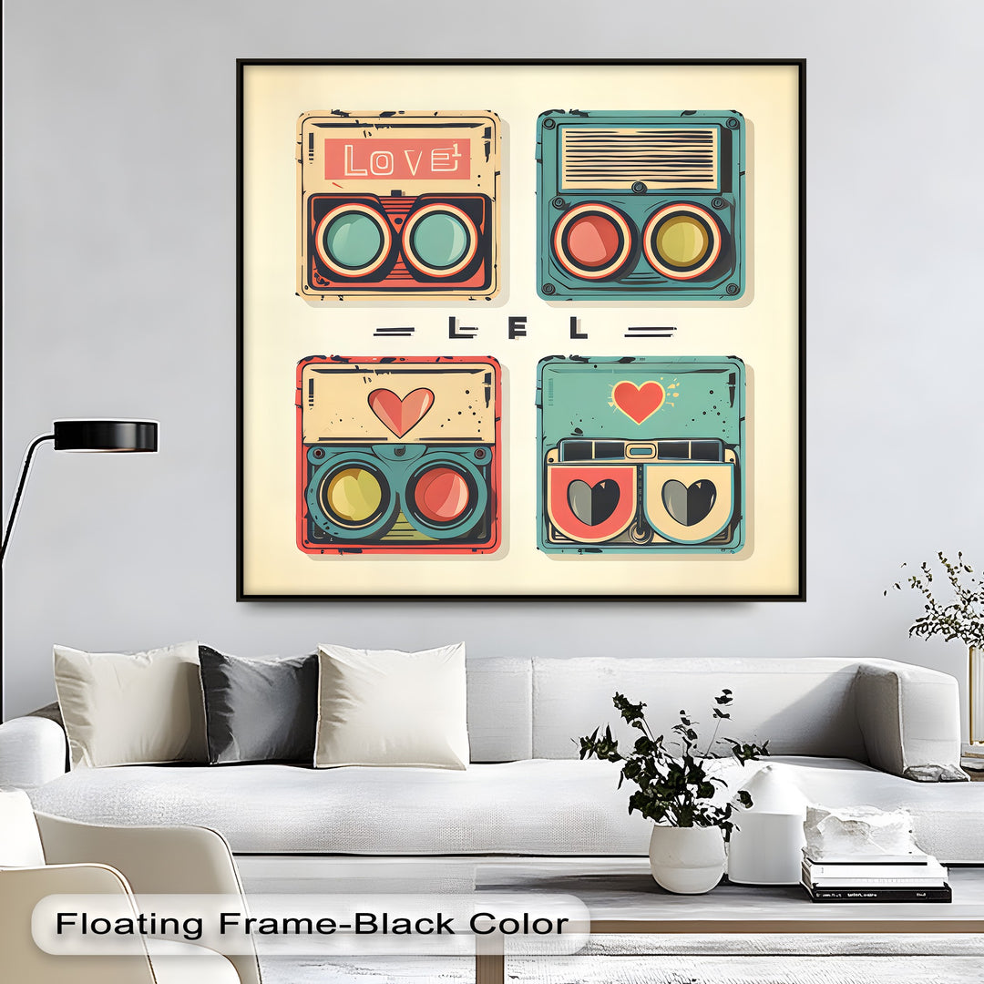 Love Pop Radios – Retro Romance Canvas Print