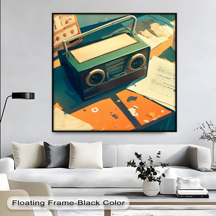 Studio Break – Retro Desk Radio Canvas Print