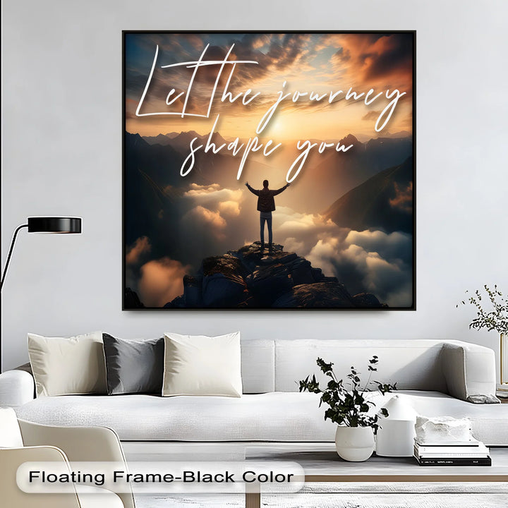 Let the Journey Shape You – Inspirational Mountain Canvas Print