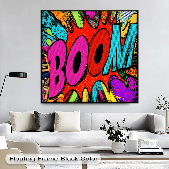 BOOM! – Vibrant Pop Art Explosion Canvas Print