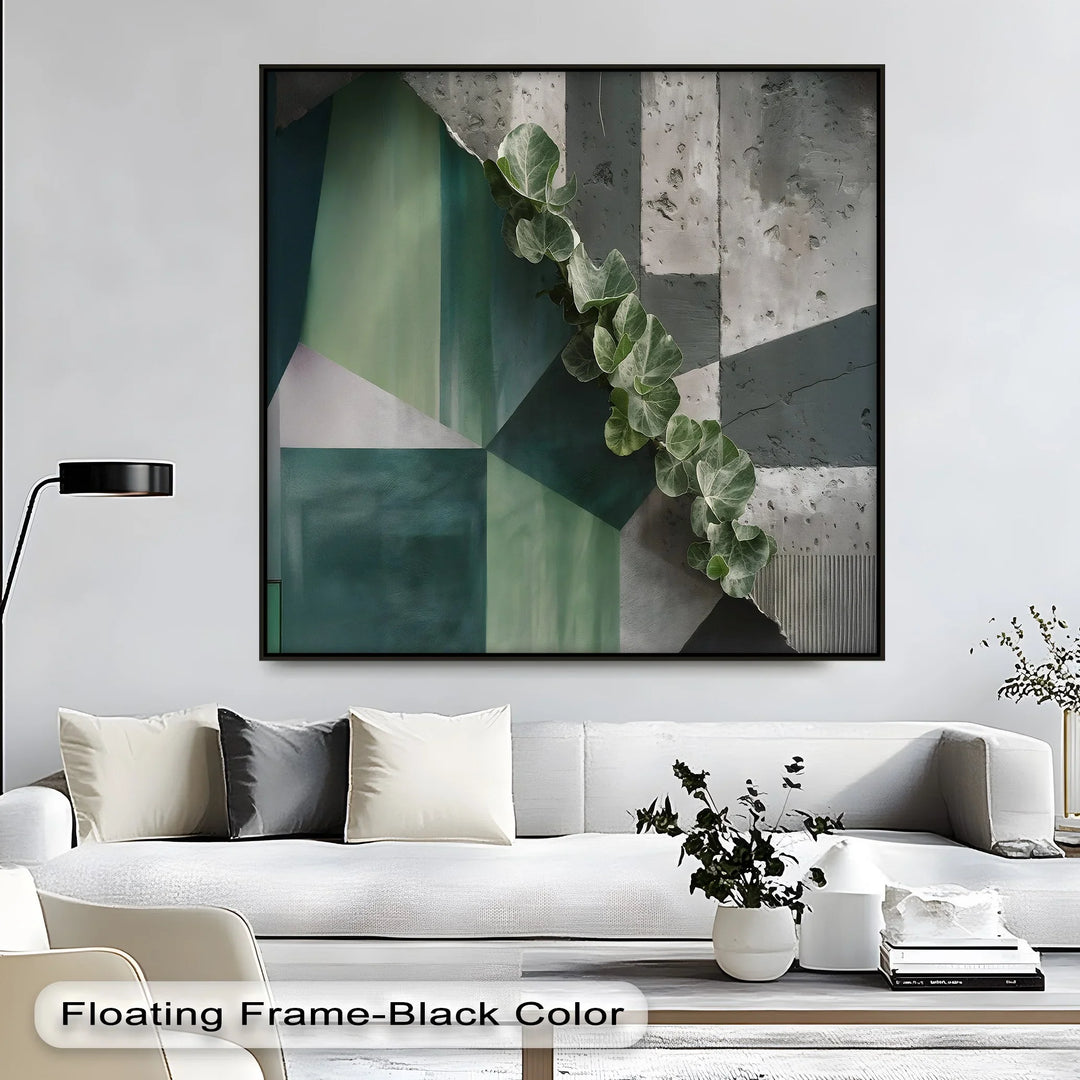 Urban Climb – Geometric Ivy Wall Canvas Print - MyPhotoStation