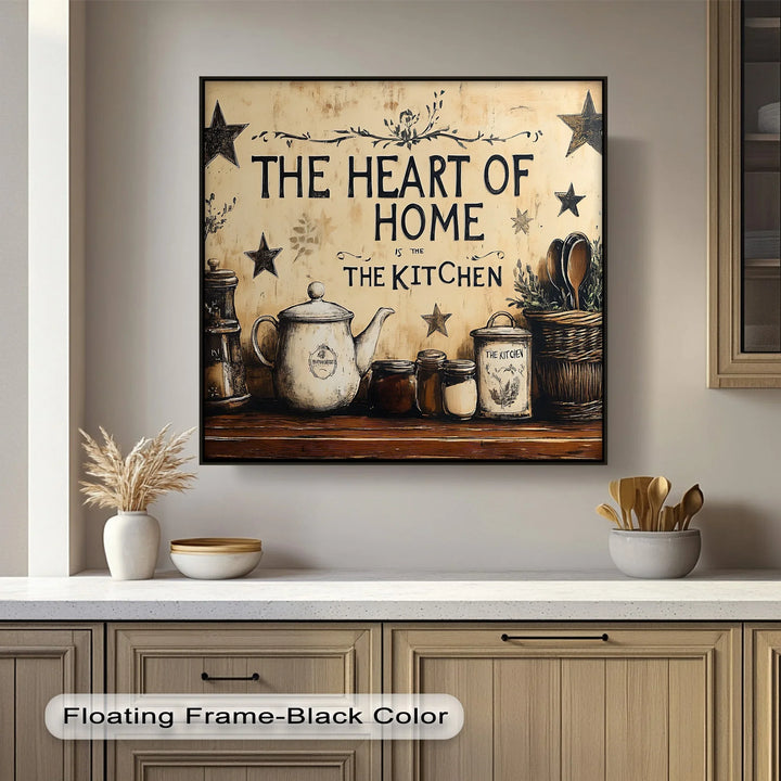 The Heart of Home – Rustic Kitchen Canvas Print - MyPhotoStation