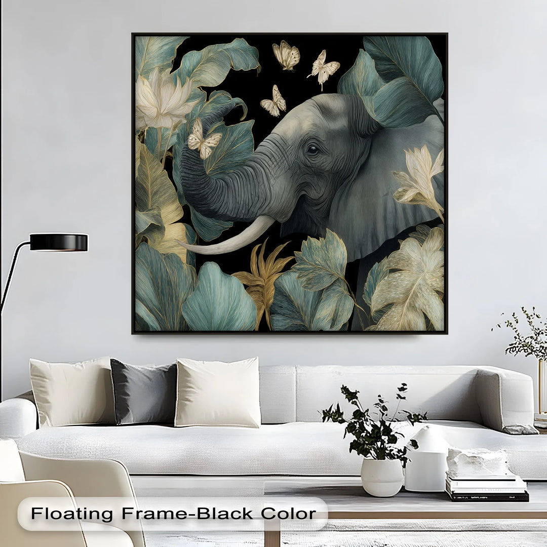 Mystical Elephant Among Golden Leaves – Canvas Print - MyPhotoStation