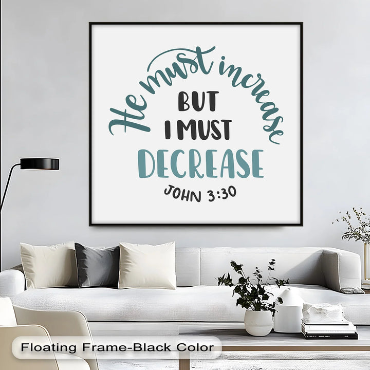 Faith-based canvas print encouraging spiritual surrender

