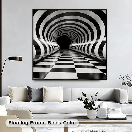 Waves of Infinity – Black & White Canvas Print - MyPhotoStation