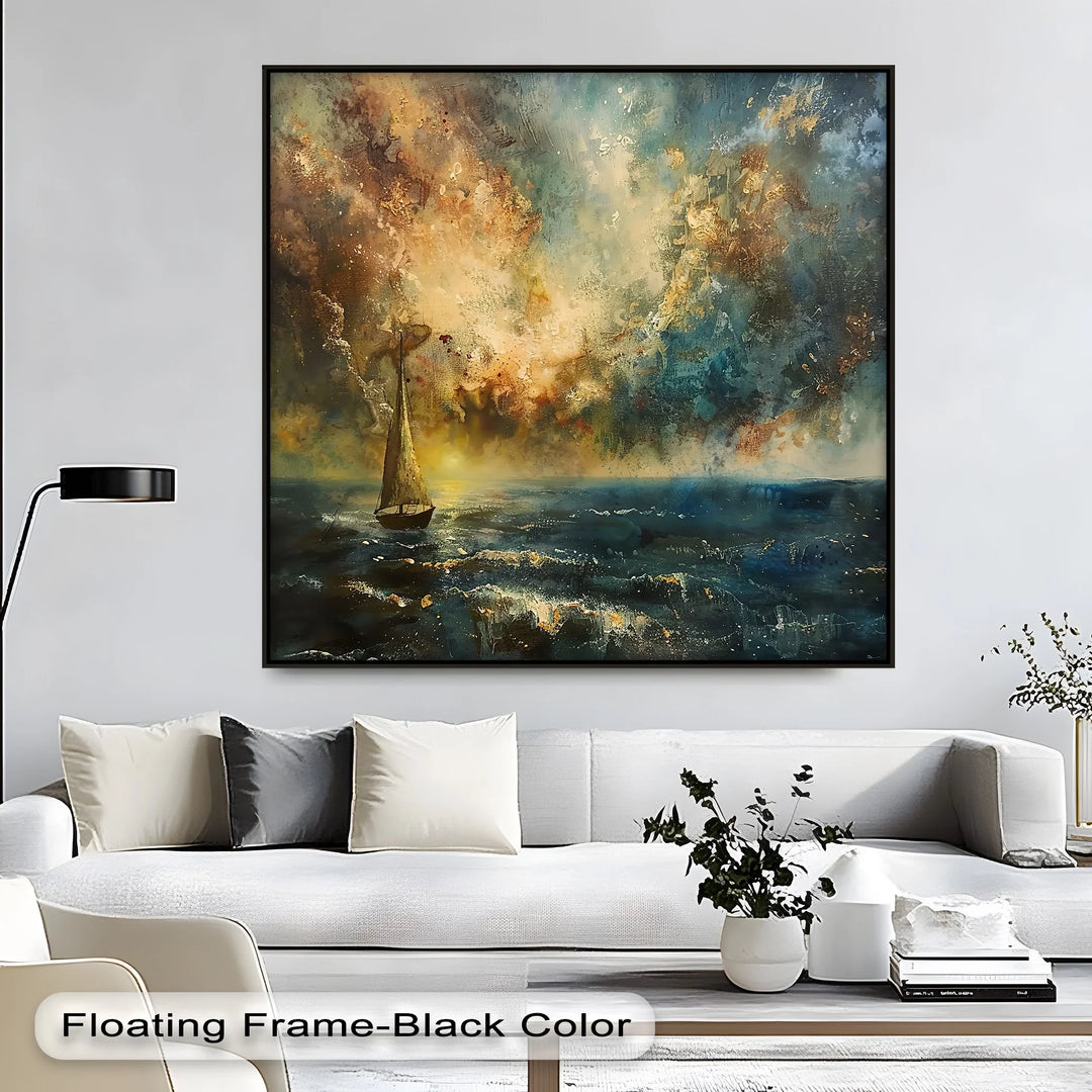 Stormlight Voyage – Dramatic Ocean Canvas Print - MyPhotoStation
