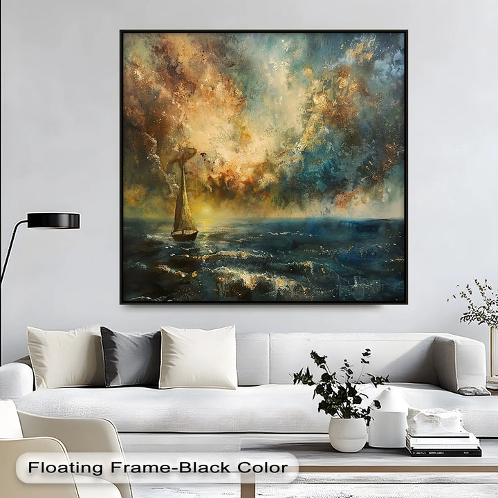 Stormlight Voyage – Dramatic Ocean Canvas Print - MyPhotoStation