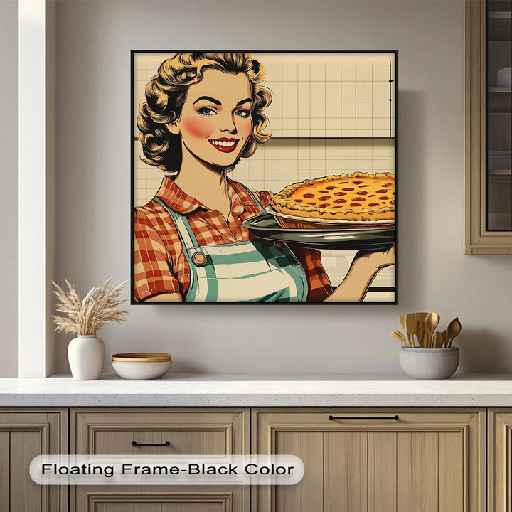 Retro Baker's Delight – Vintage Pie-Making Kitchen Canvas Prints - MyPhotoStation