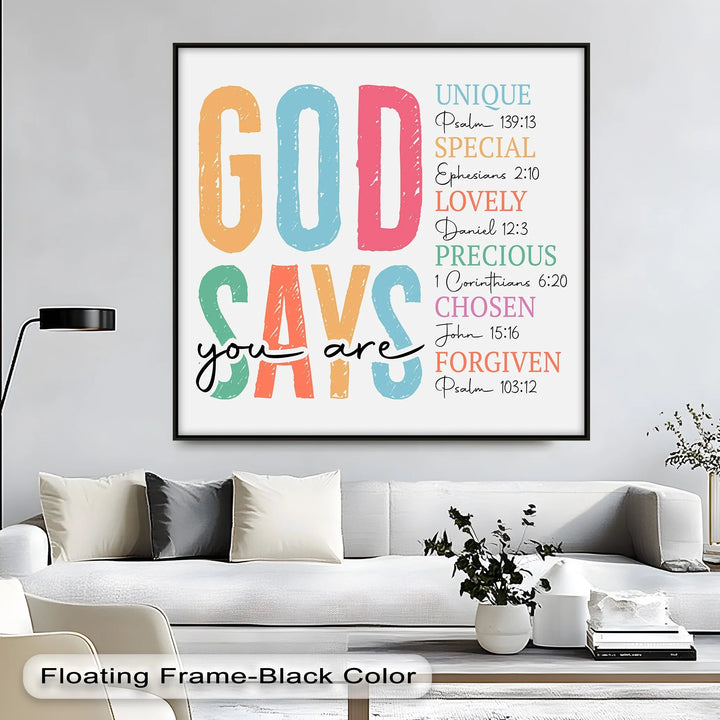 Positive encouragement quote print with pastel text

